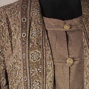 R&M Richards by Karen Kwong Brown Vest Set Size 10